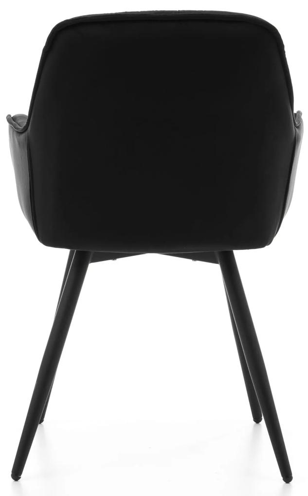 Jedálenská stolička siena velúr čierna | jaks