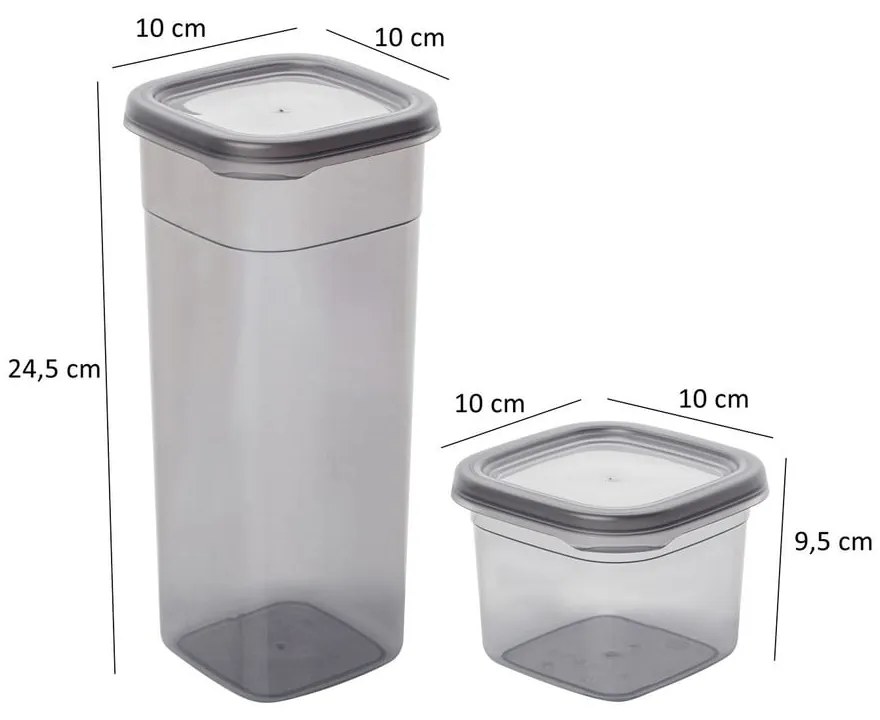 Dózy v súprave 18 ks na potraviny Fresco – Hermia