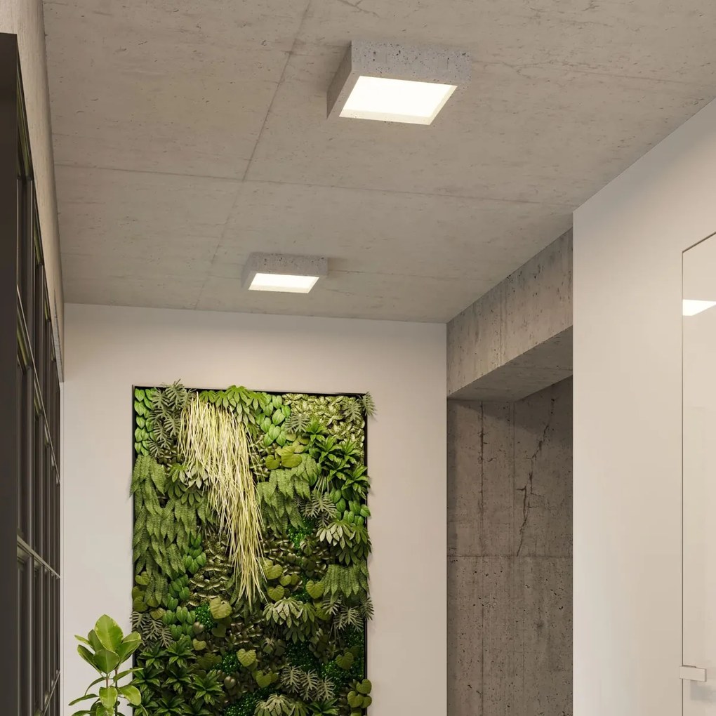 Stropné LED svietidlo Riza, 1x LED 18w, 3000k, betón