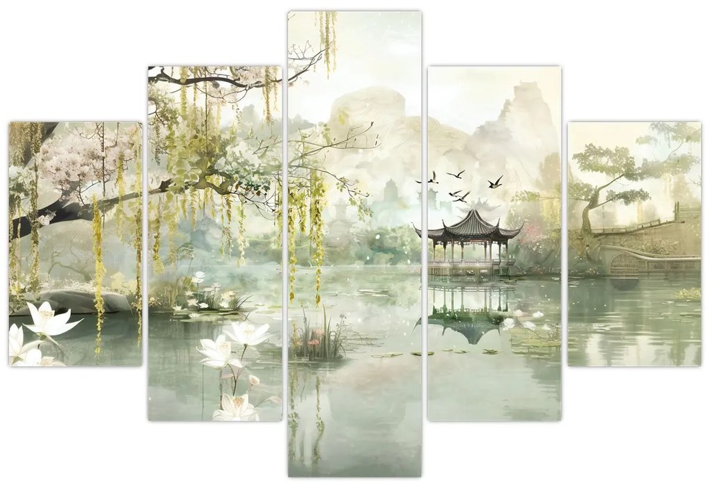 Obraz - Čínske jazero (150x105 cm)