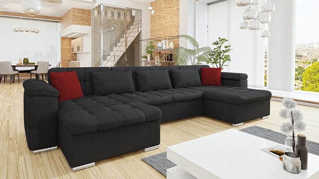 Rohová rozkladacia pohovka Wicenza Premium, Dostupné poťahy: Terra 05 + Terra 05 + Terra 06 ECO