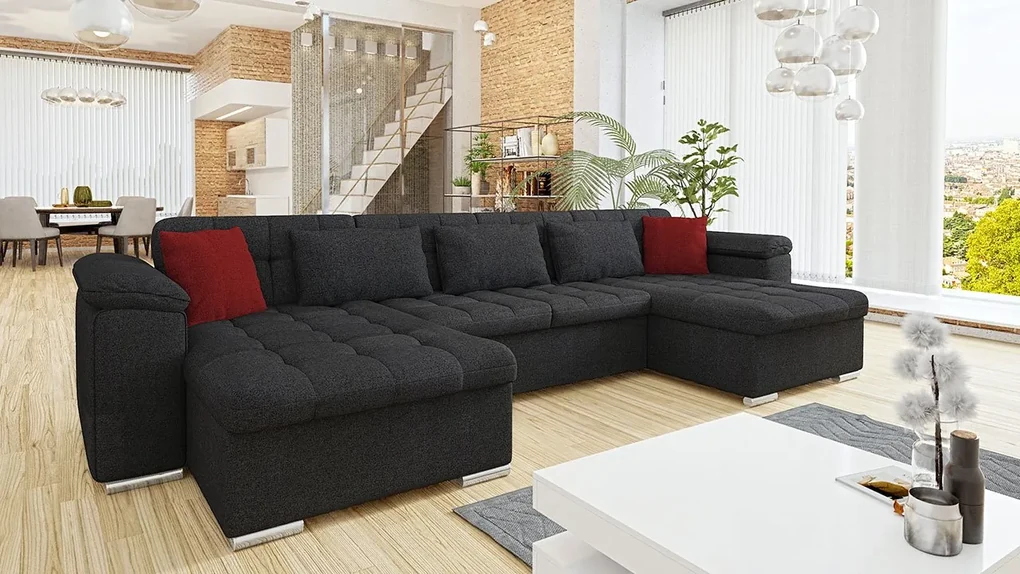 Rohová rozkladacia pohovka Wicenza Premium, Dostupné poťahy: Terra 05 + Terra 05 + Terra 06 ECO
