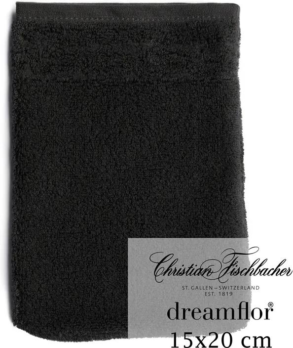 Christian Fischbacher Rukavica na umývanie 15 x 20 cm čierna Dreamflor®, Fischbacher