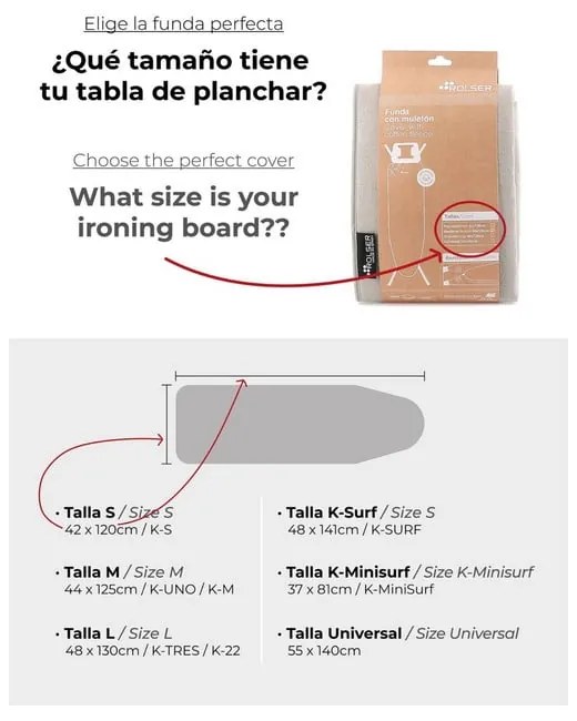 Poťah na žehliacu dosku 140x55 cm Universal – Rolser