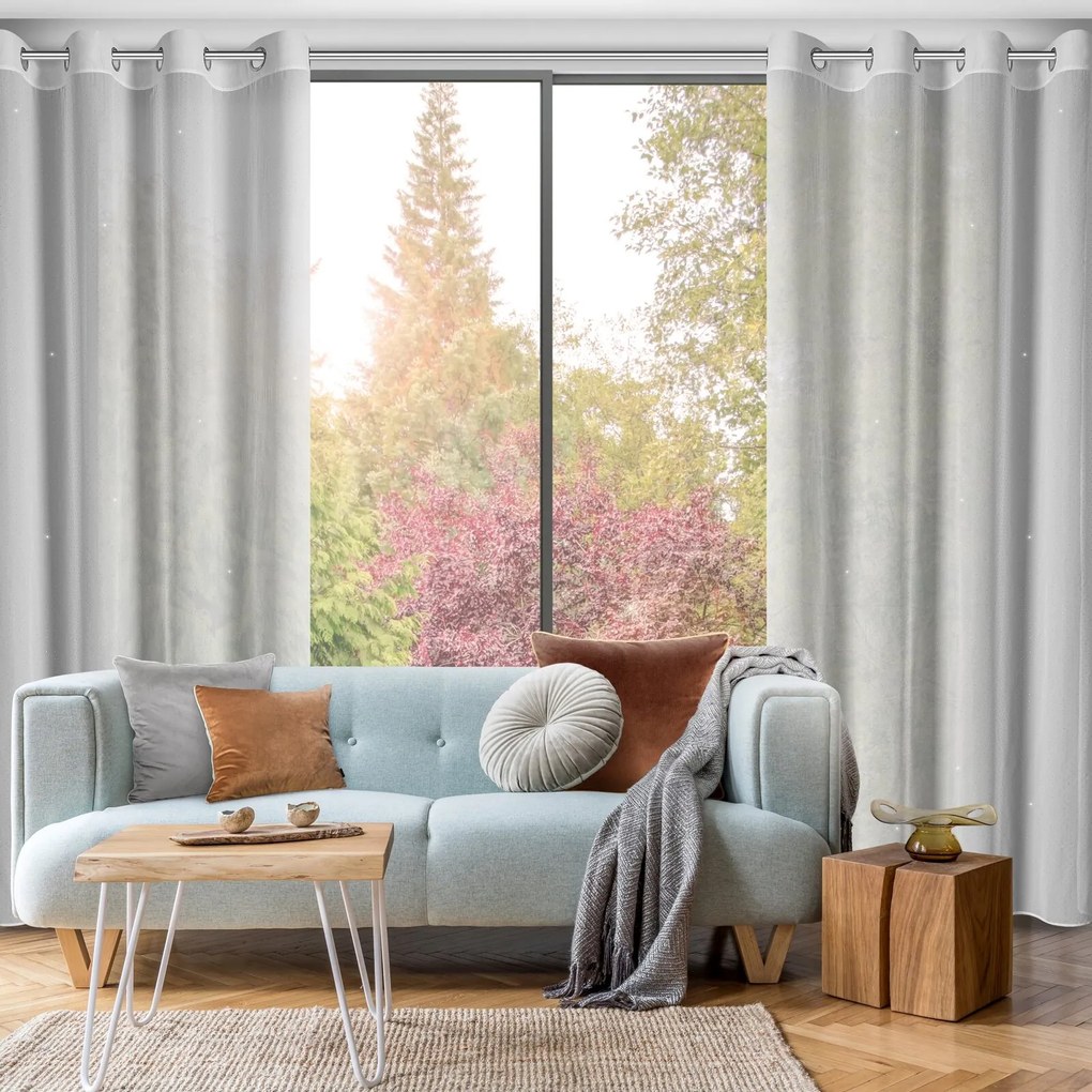 ZÁCLONA NA KRÚŽKOCH ARIADNA1 140X250 CM BIELA