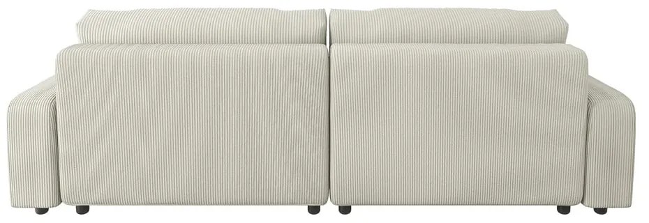 Krémová menčestrová rozkladacia rohová pohovka (variabilná) Sara – Ropez