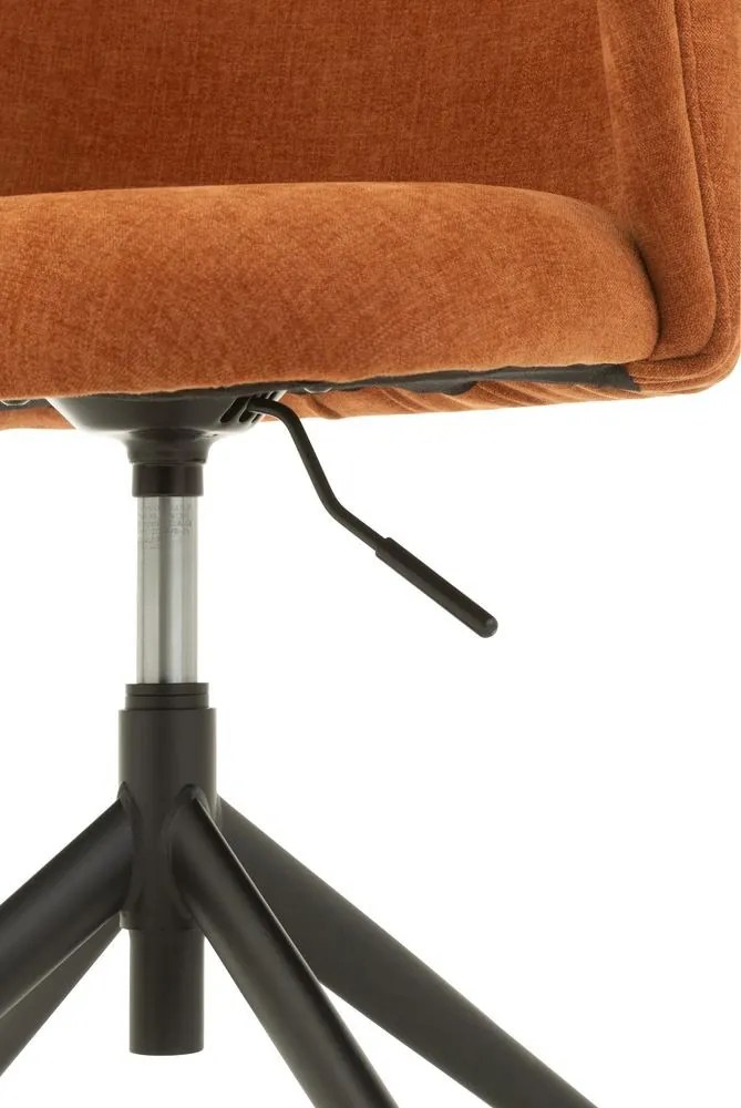 Oranžová zamatová jedálenská točiaca stolička Chair Turn Rusty - 56*48*77cm