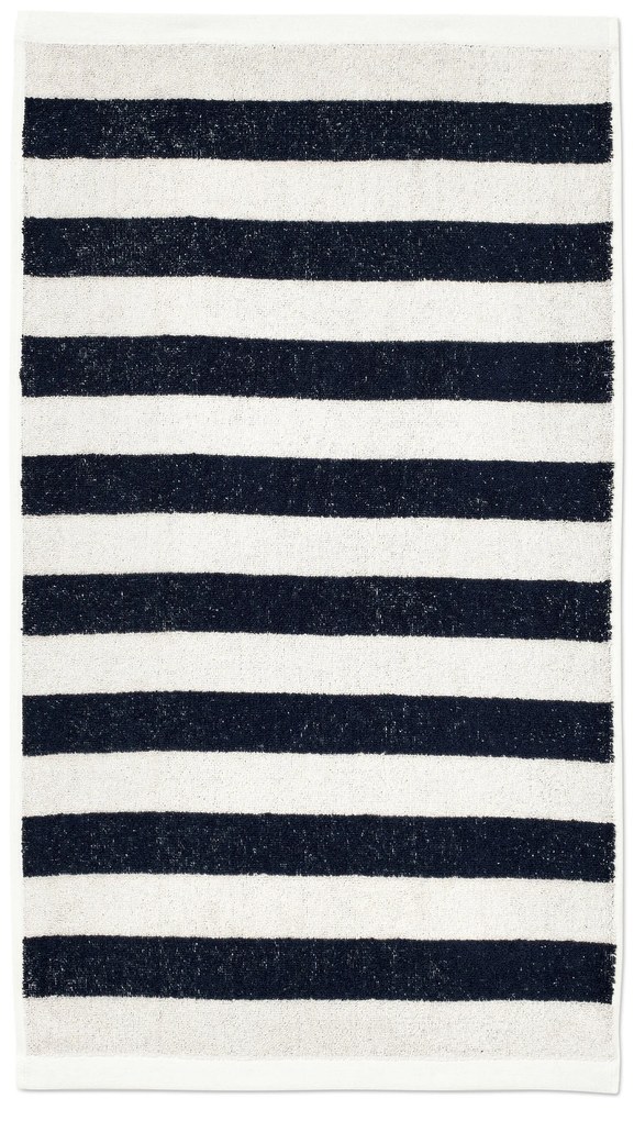 Kvalitné uteráky, 2 ks, tmavomodro-biele prúžky