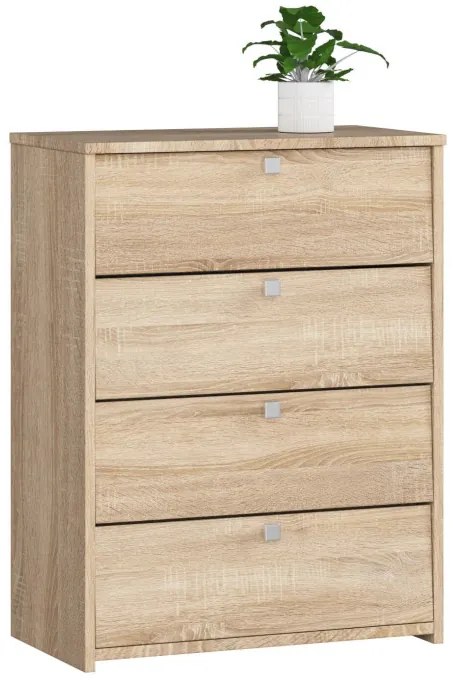 4 krídlový botník 60 cm, dub sonoma