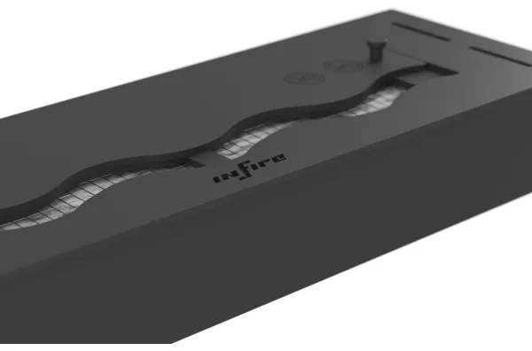 InFire - Vstavaný BIO krb 7,5x50 cm 3,5kW čierna