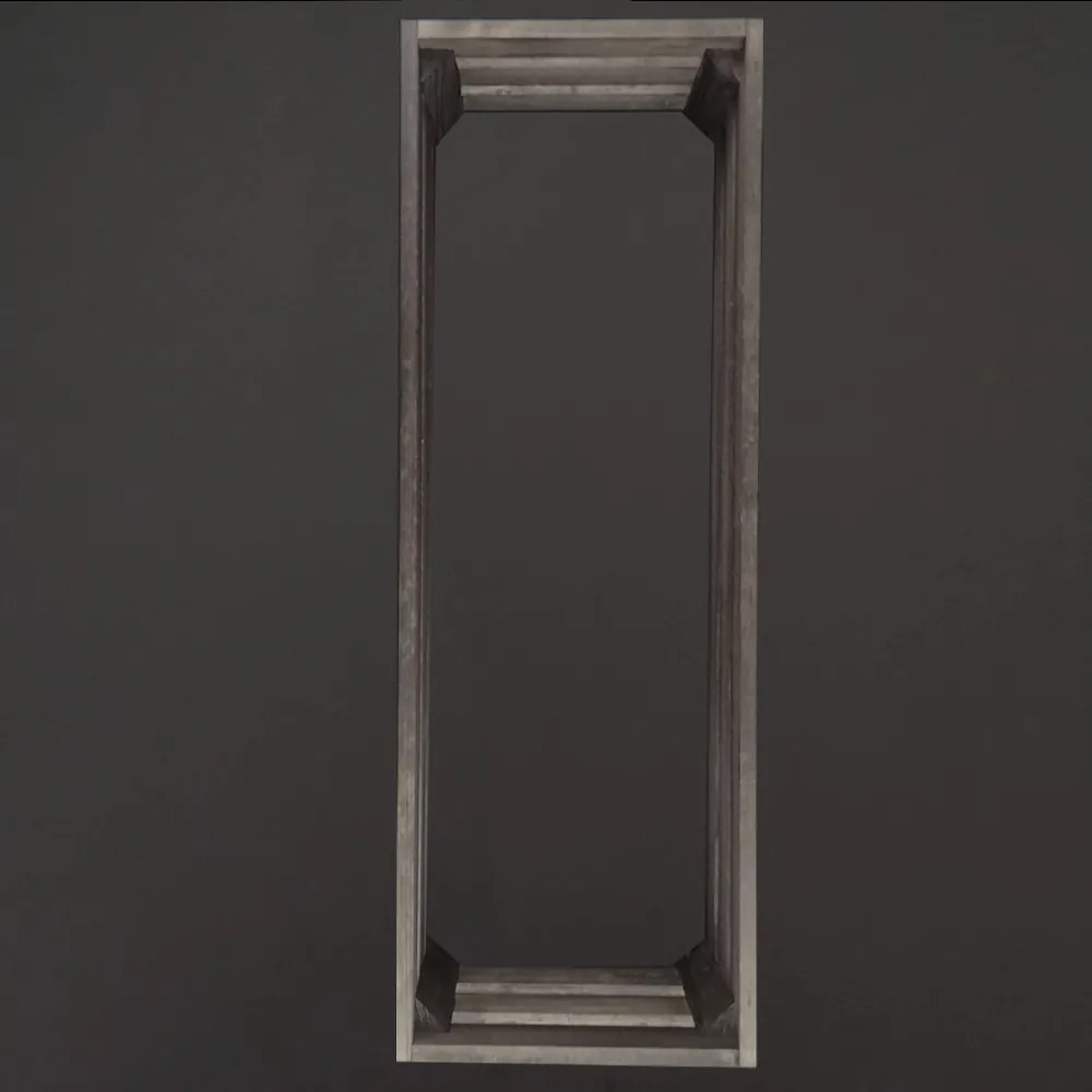 AMADEA Drevený obal s hrantíkom tmavý, 62x21,5x17cm Český výrobok