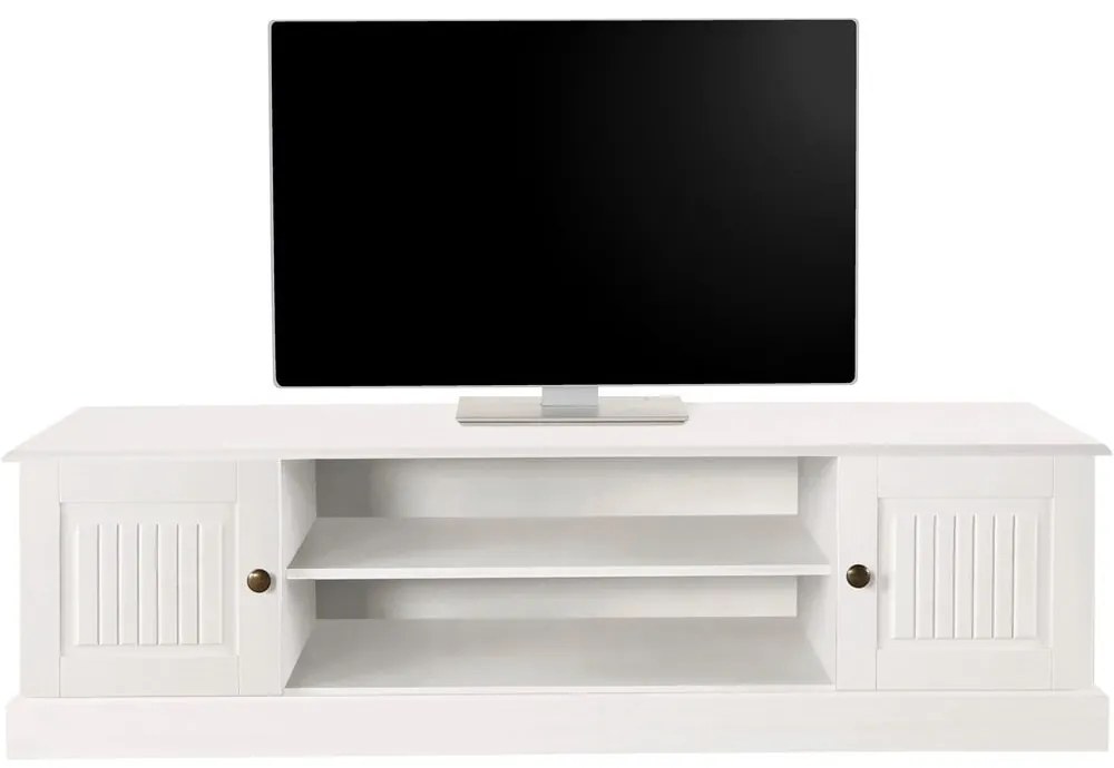 Biely TV stolík z borovicového dreva 45x40 cm Mille – Støraa