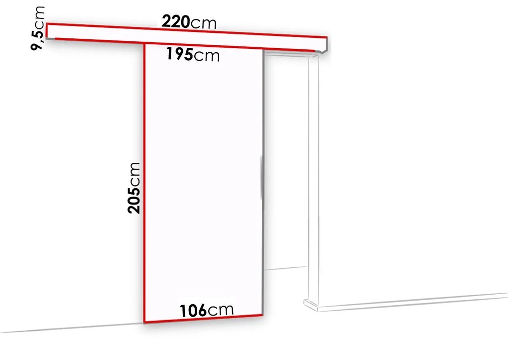 Zasúvacie dvere Marbel 100cm, biele