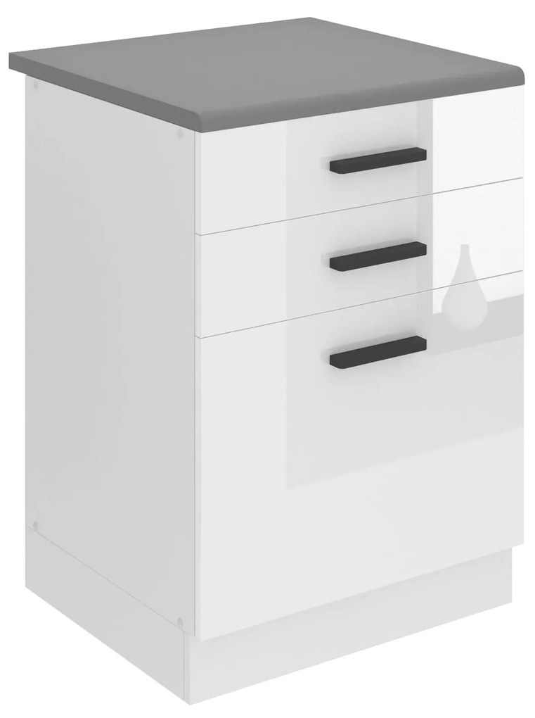Kuchynská skrinka spodná 60 cm šuflíky INF SDSZ60WS/0/WT/W/B/B1/PP