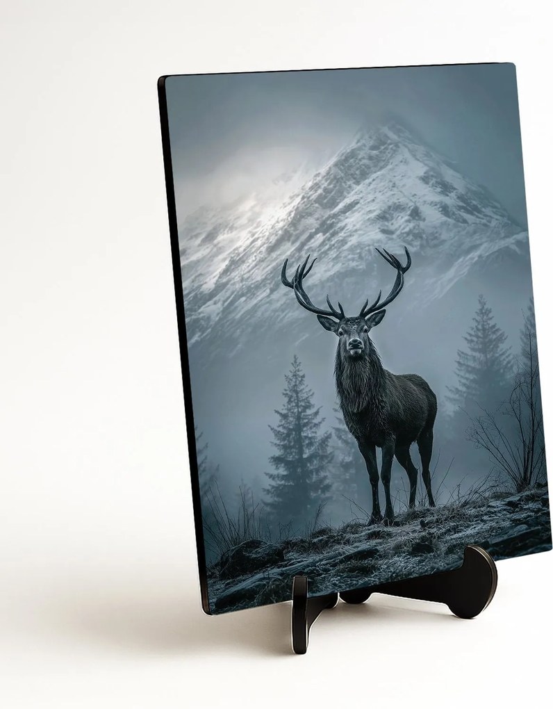 DUBLEZ | Dizajnový obraz - Jeleň a hory