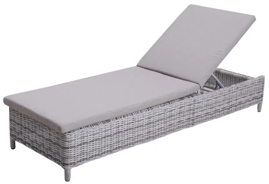 Ležadlo GARDE svetlo-sivé + svetlá poduška