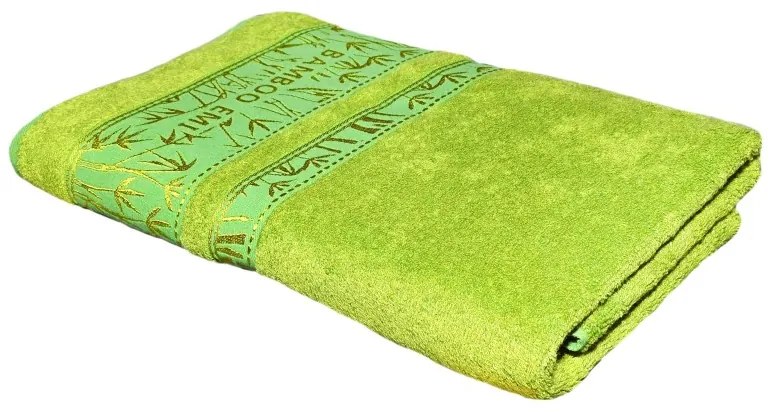 Osuška bambusová zelená 70 x 140 cm EMI