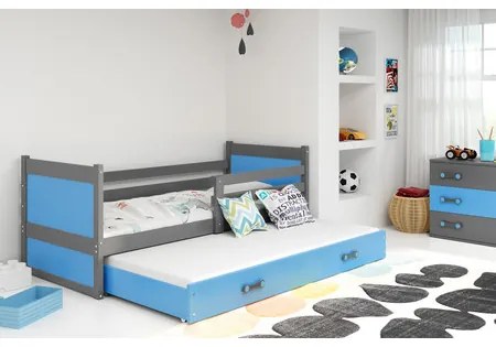 Detská posteľ s výsuvnou posteľou RICO 200x90 cm Borovica Ružová