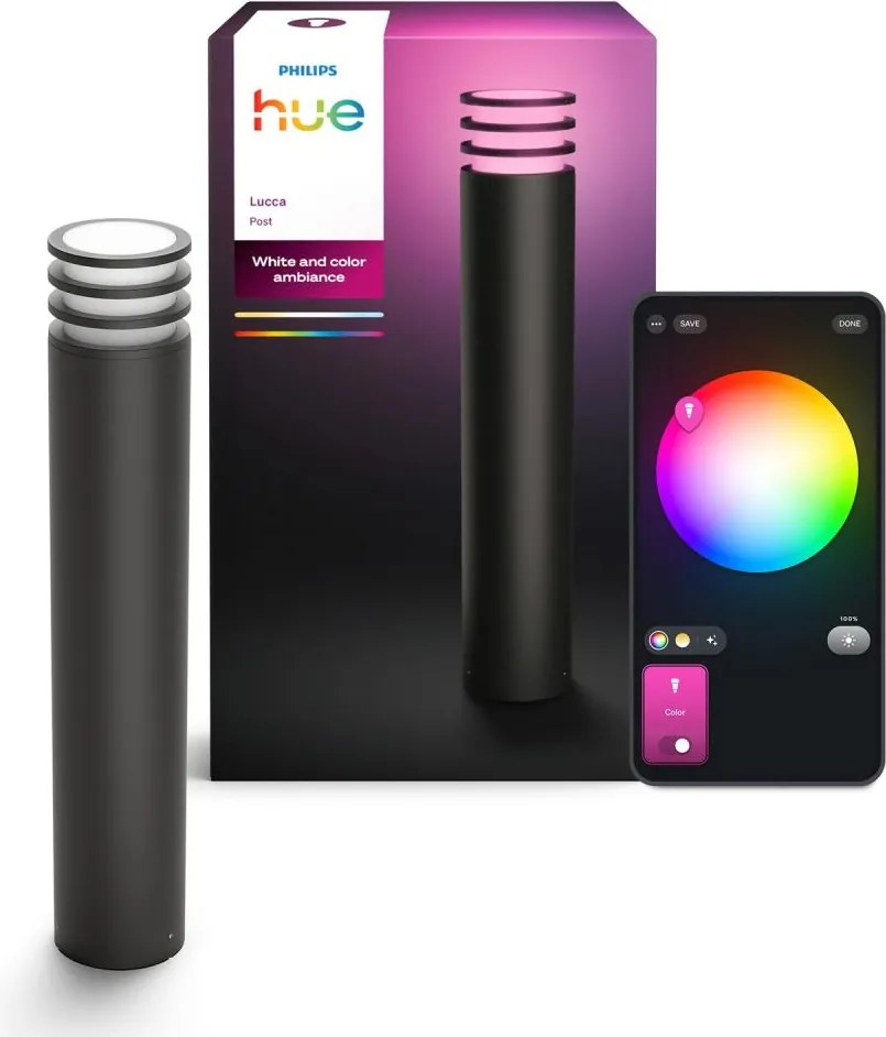 Philips - LED RGB stmievateľná vonkajšia lampa Hue LUCCA 1xE27/8,1W/230V IP44