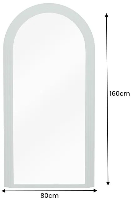 Nástenné zrkadlo Art Deco 160cm šalvia zelená