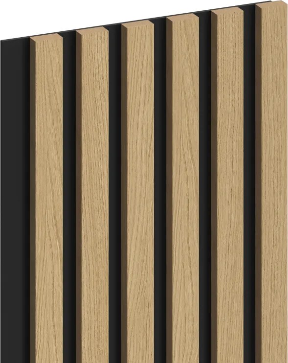Mexen Lam-B, akustické stenové lamely 275 × 30 cm, HDF doska 4 mm, technická dyha, dub zlatistý, 275307-3015-003