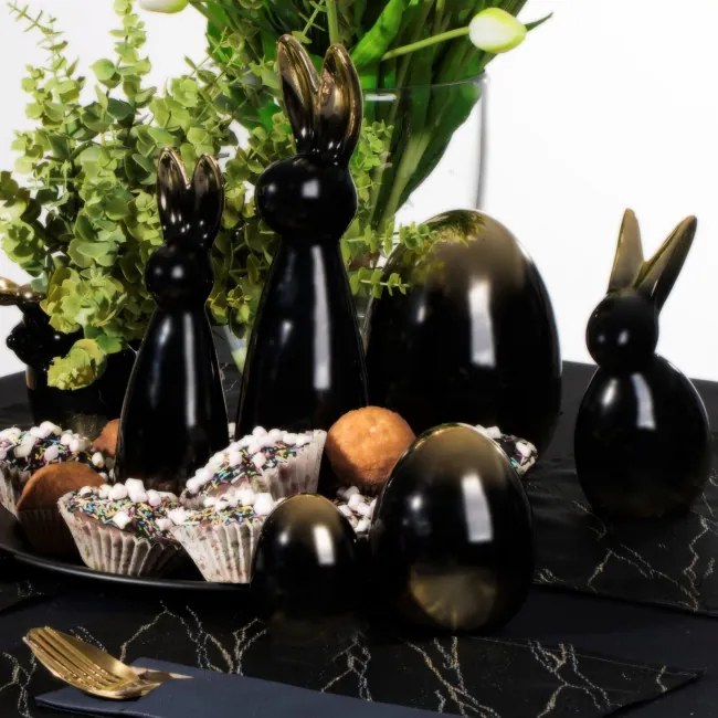Veľkonočná dekorácia FIG 199 N čierna / zlatá (2 ks)