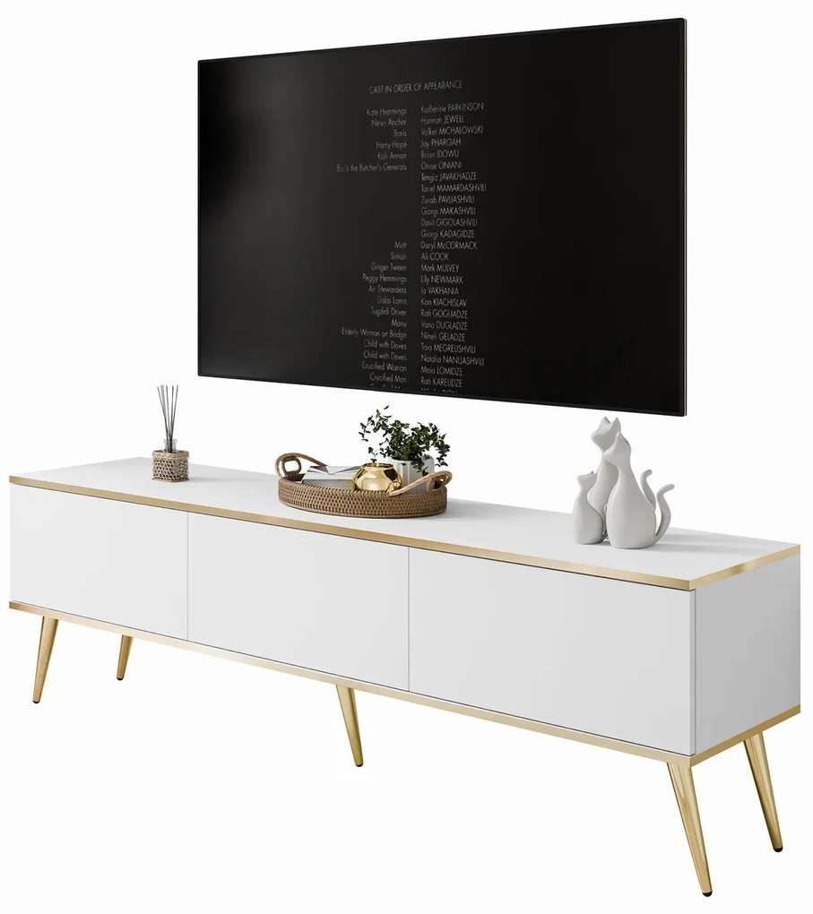 TV skrinka BOSTON III biela 175cm