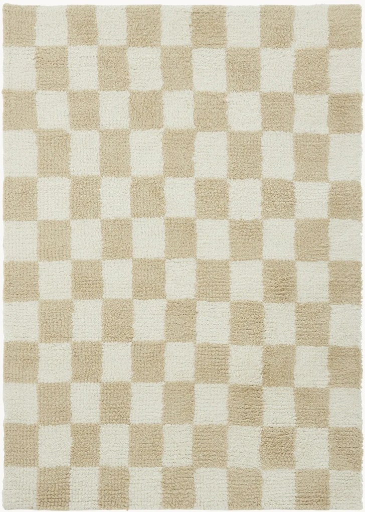 Ručne tkaný kockovaný koberec Bilbao