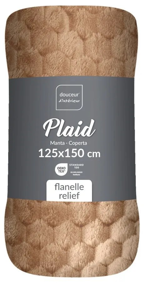 Hnedá deka z mikroflanelu 125x150 cm Mini Frosty – douceur d'intérieur