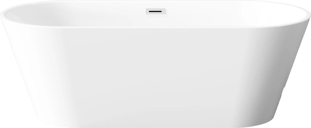 Invena Voľne Stojaca Vaňa 170 CM Limnos So Sifónom, Chróm