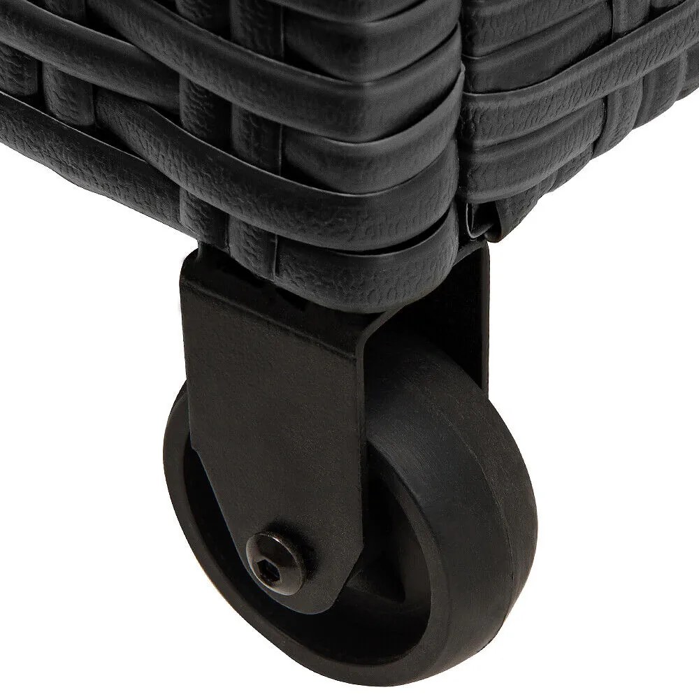 Polyratanový úložný box RICCO, 122x56 61cm, čierna Casaria