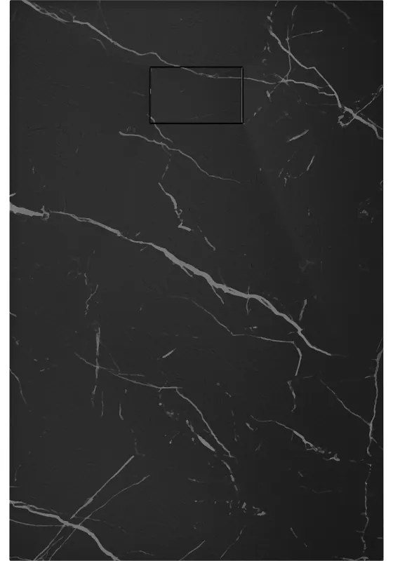 Mexen Hugo, obdĺžniková sprchová vanička SMC 100 x 80 cm, čierny kameň, 42758010