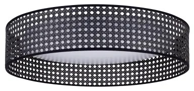 Duolla - LED Stropné svietidlo ROLLER RATTAN LED/24W/230V pr. 45 cm čierna