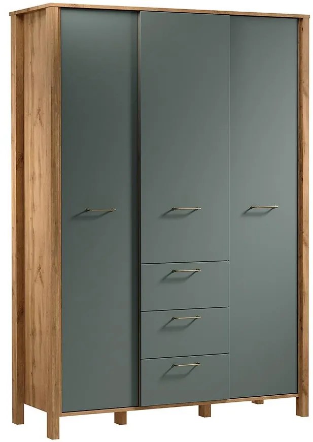 Skriňa Indygo S3D3S dub wotan-green