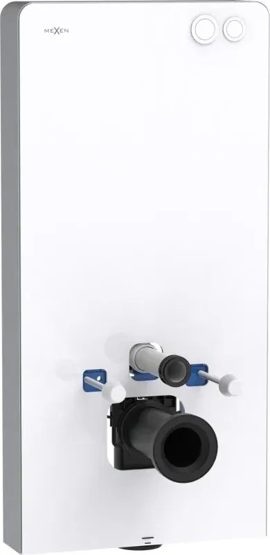 Mexen Tex Air G, nadomietkový pneumatický rám na WC, biele sklo, 61150A-20