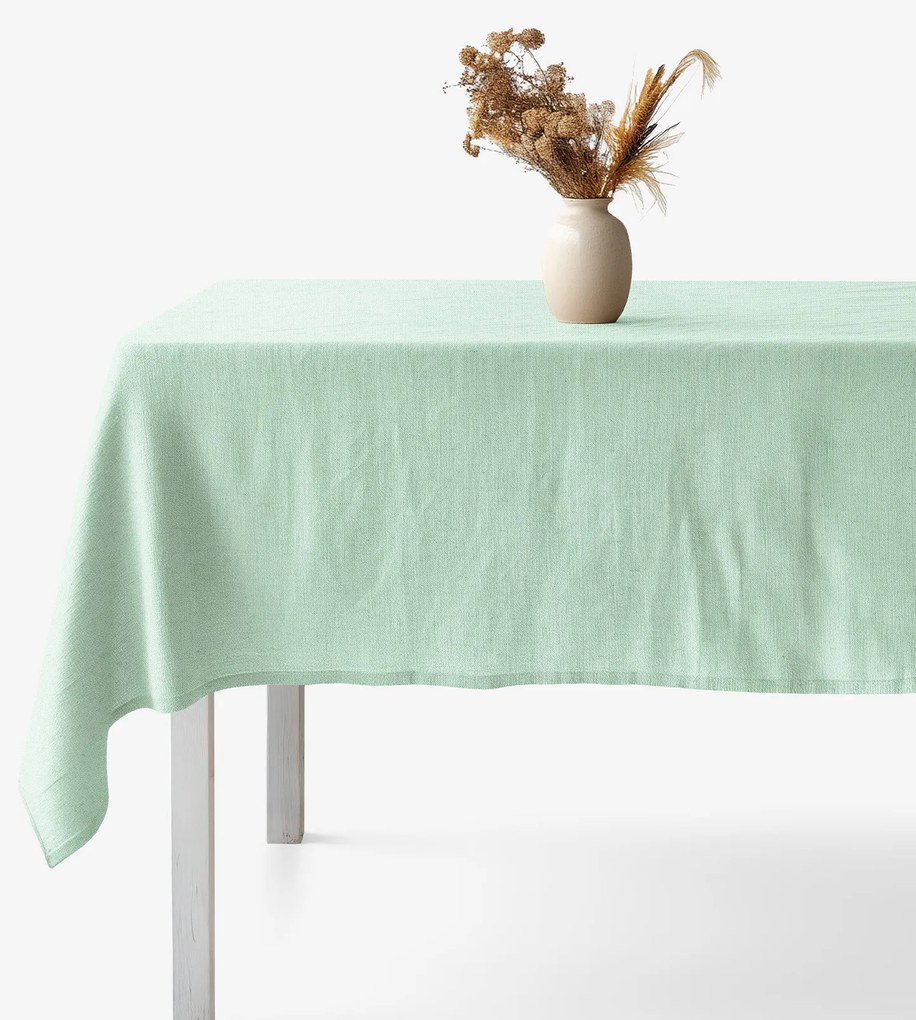 Goldea hranatý obrus z ľanovej zmesi - svetlo mätový 120 x 140 cm