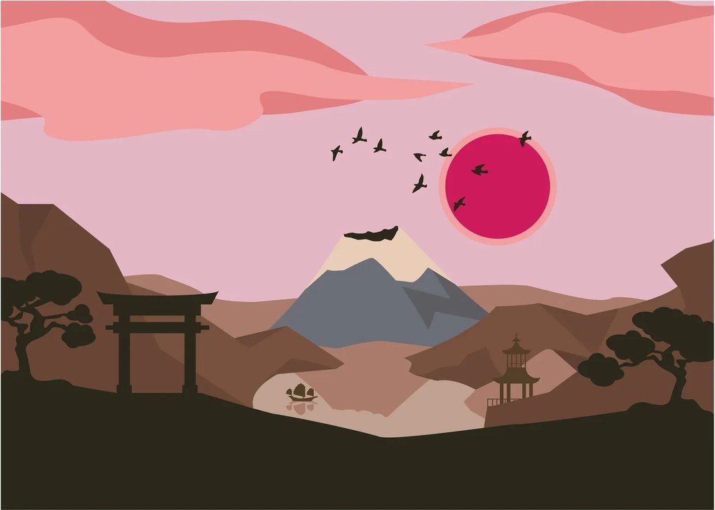 Sklenený obraz - Japonsko N⁰2 (70x50 cm)