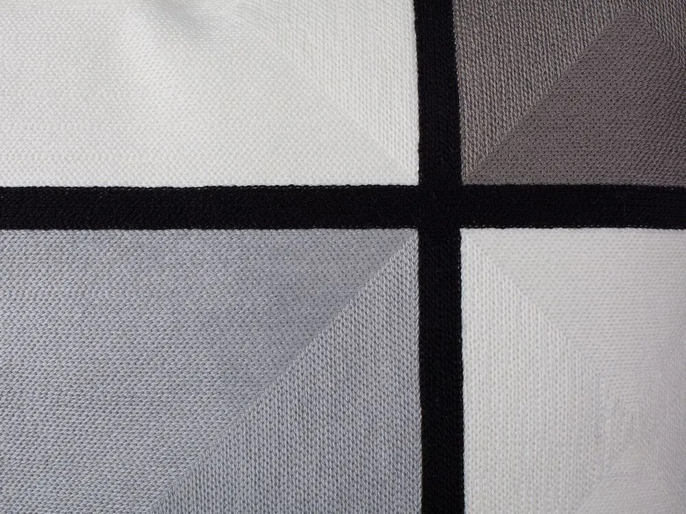 Sada 2 bavlnených vankúšov s geometrickým vzorom 45 x 45 cm sivá WEDELIA Beliani