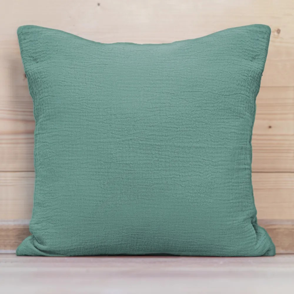 Biante Mušelínová obliečka na vankúš MSN-047 Pastelovo modrozelená 30 x 50 cm