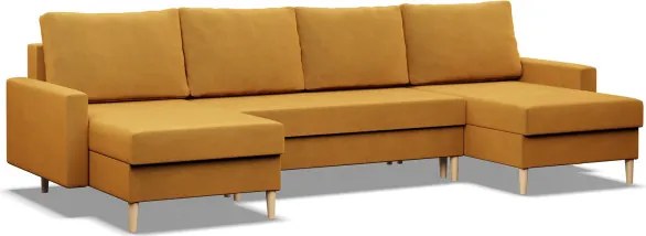 Sedacia súprava BLANK Elegant v tvare U žltá