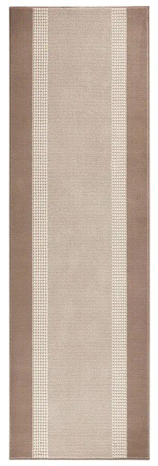 Béžovo-hnedý behúň Hanse Home Basic, 80 x 300 cm