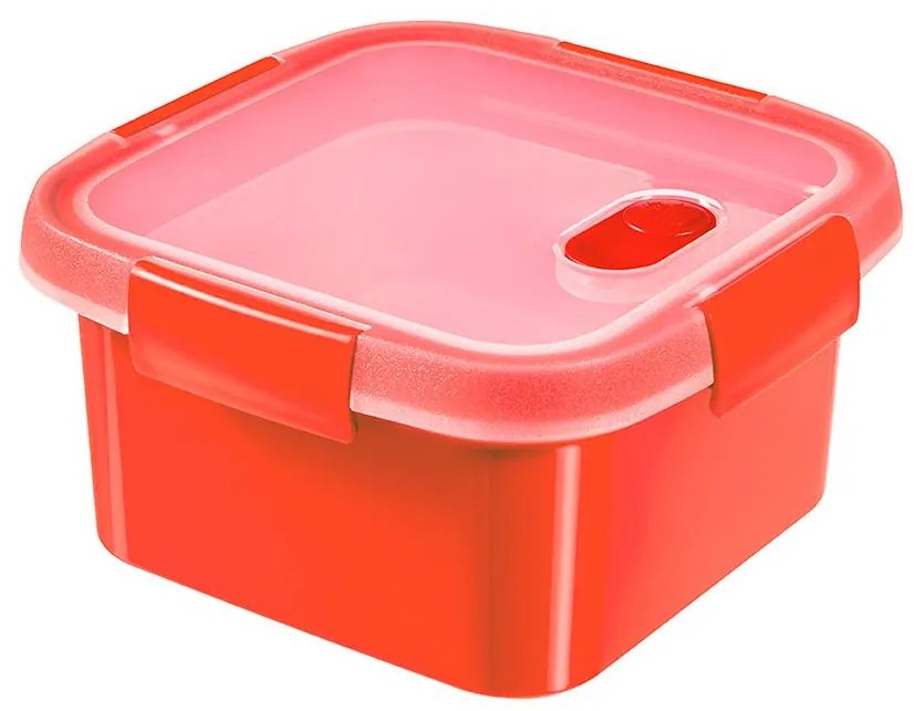 Štvorcová nádoba na potraviny Parný hrniec 1,1l 249954 červená