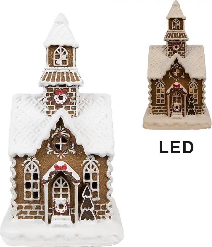 Vianočná perníková chalúpka s Led svetielkami Gingerbread House - 13*11*25 cm