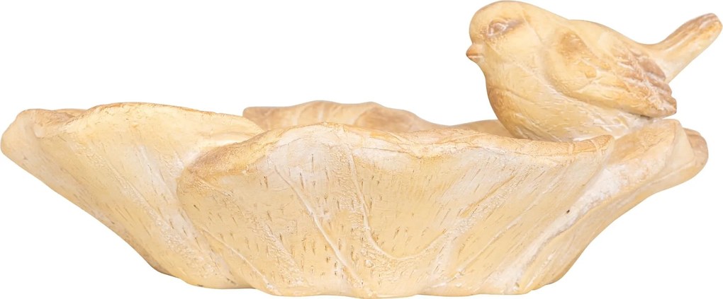 ATMOSPHERA Napájadlo pre vtáky Birdy, 16x38 cm, keramika, béžová