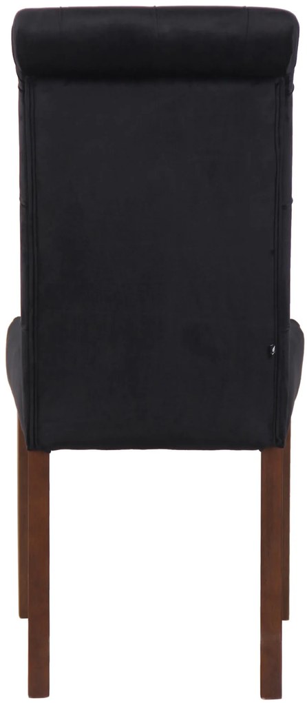 Jedálenská stolička Lisburn - zamat - Čierna