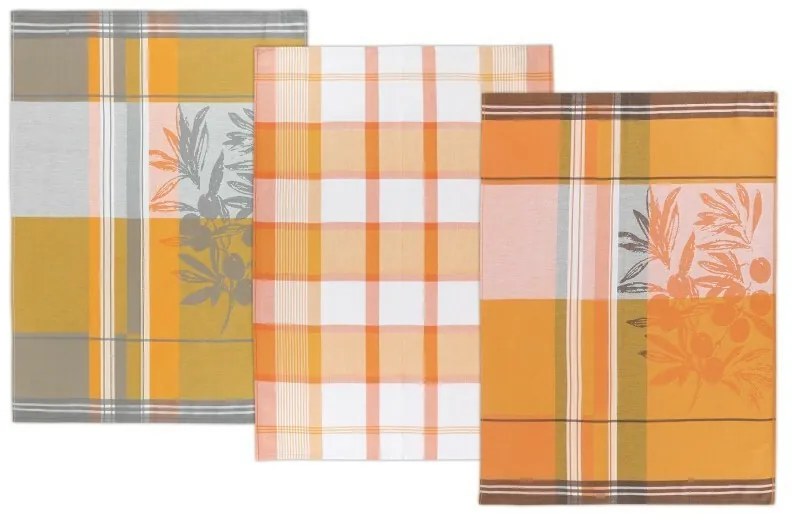 Bellatex Kuchynská utierka Oliva, 50 x 70 cm, set 3 ks