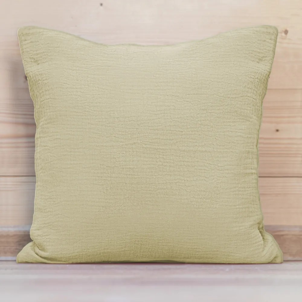 Biante Mušelínová obliečka na vankúš MSN-070 Svetlá pieskovo béžová 70 x 90 cm