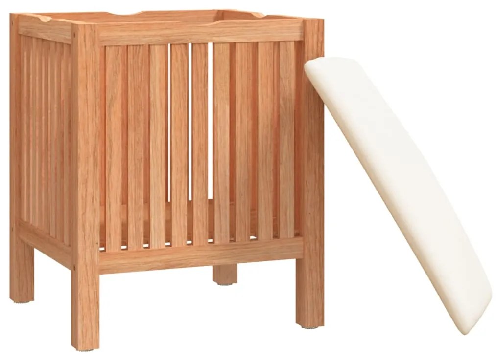 Kúpeľňová stolička 40,5x40x52 cm masívne orechové drevo