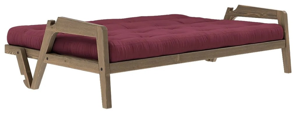 Variabilná pohovka Grab Bordeaux/Carob Brown 204 × 90 × 93 cm / 204 × 130 × 43 cm