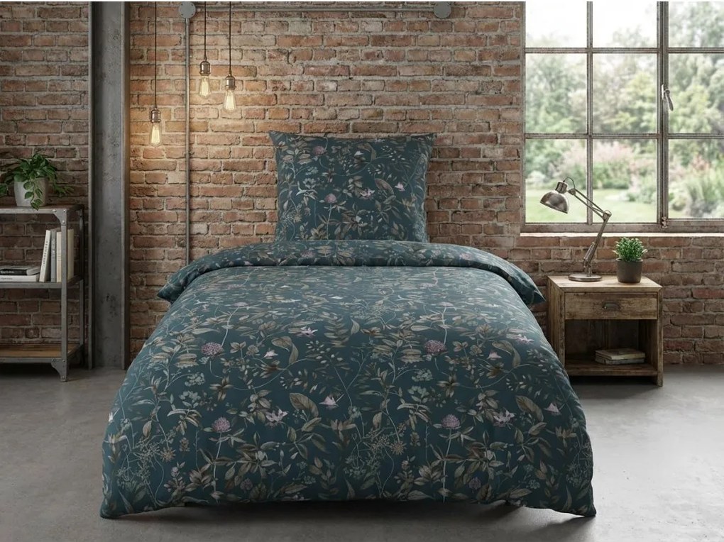 Obliečky z Renforcé bavlny SELMIRA tmavozelené Rozmer obliečky: 2 ks 70 x 90 cm | 200 x 220 cm